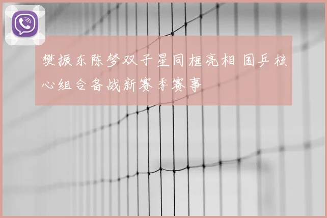 樊振东陈梦双子星同框亮相 国乒核心组合备战新赛季赛事